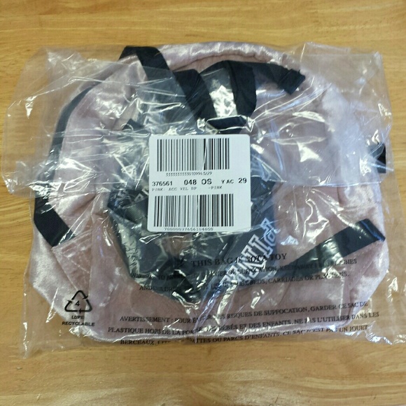 NIP PINK VS Mini Velvet Campus Backpack - Picture 2 of 3